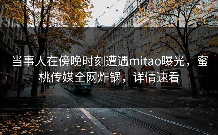 当事人在傍晚时刻遭遇mitao曝光,蜜桃传媒全网炸锅,详情速看
